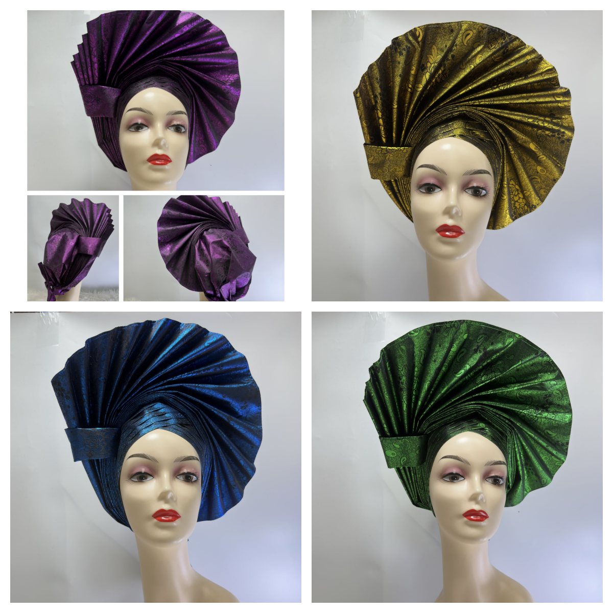 Women'S African Accessories - Afrykańska chusta Sego na głowę, wysokiej