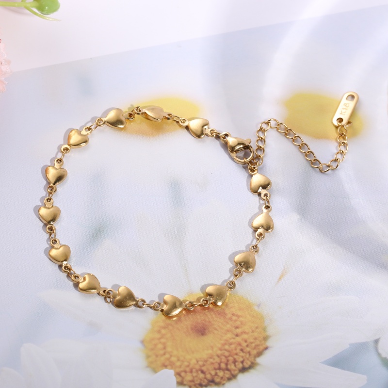 Women'S Affordable Accessories - Bransoletka ze stali nierdzewnej z 18-karatowym