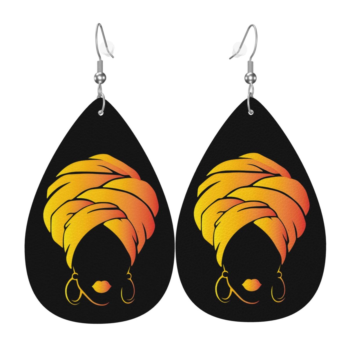 Women'S African Accessories - Kolczyki skórzane dla kobiet z motywem