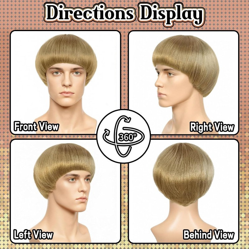 Krótka blond peruka typu bowl  – Women'S Accessories In The 60S recenzja i cena