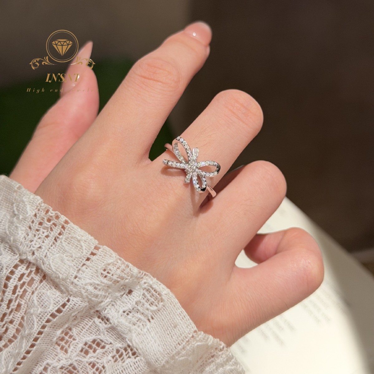 Srebrny Pierścionek z Kokardą, – Women'S Affordable Accessories recenzja i cena