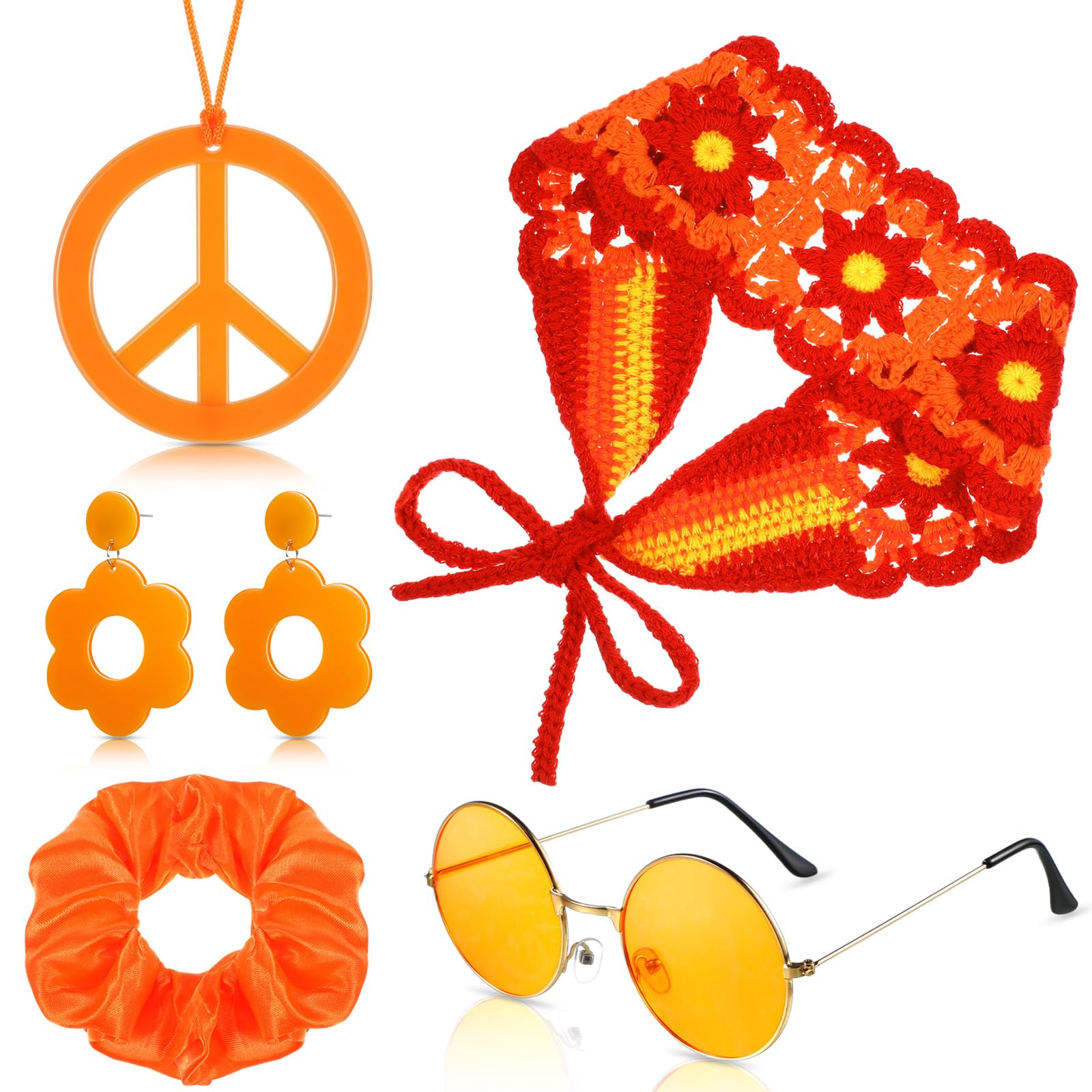 5 szt. Akcesoria Hippie z lat  – Women'S Accessories In The 60S recenzja i cena