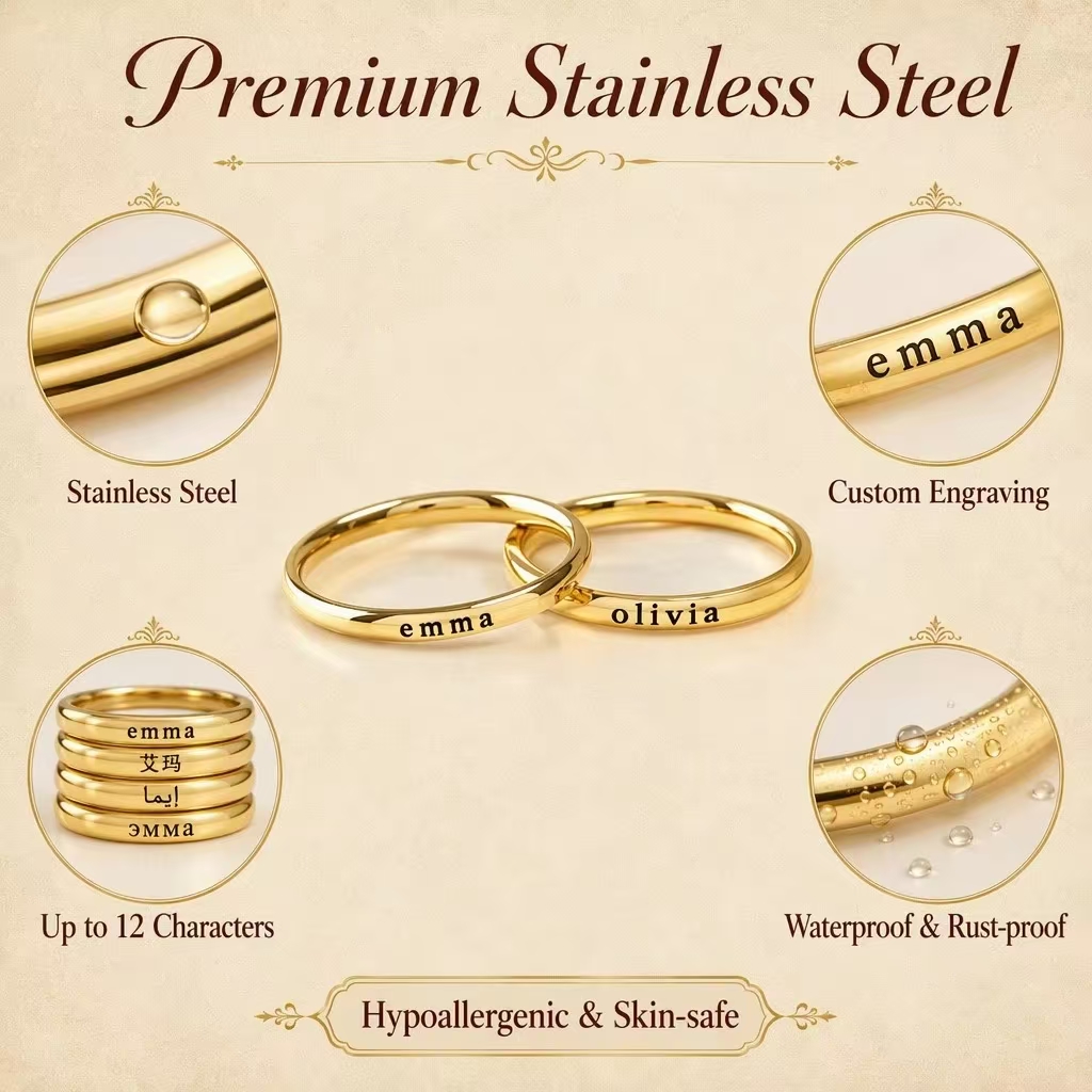 Personalizowane Pierścionki z  – Wrap Ring Gold recenzja i cena
