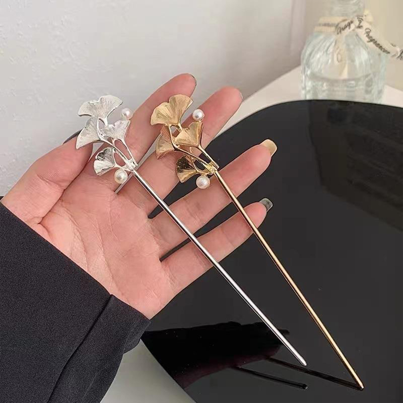 Szpilka do włosów z liściem mi – Pearl Hair Pin recenzja i cena
