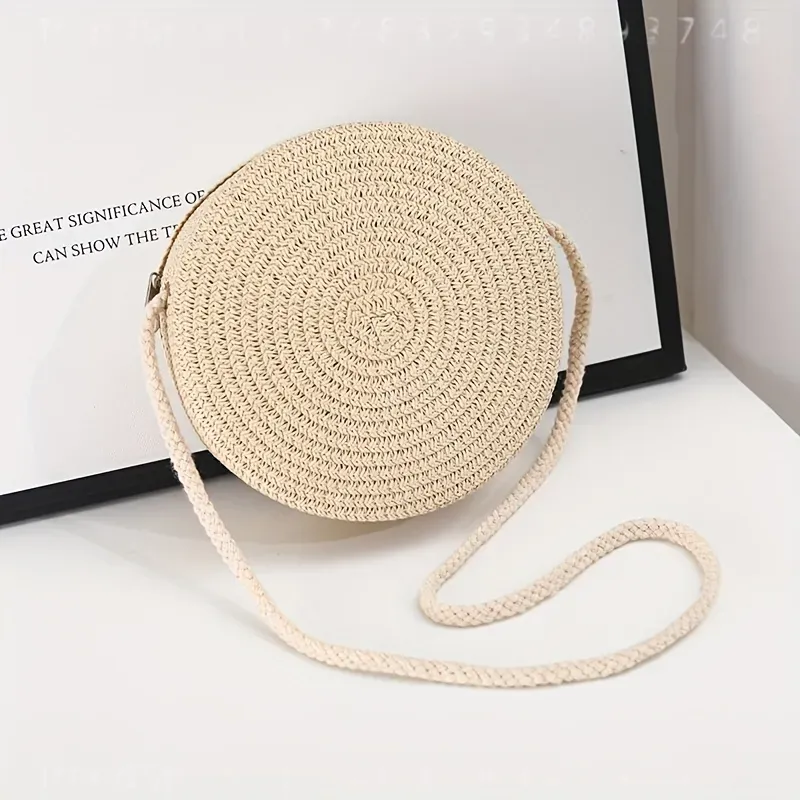 Okrągła tkana torba na ramię z – Women'S Accessories Purse recenzja i cena