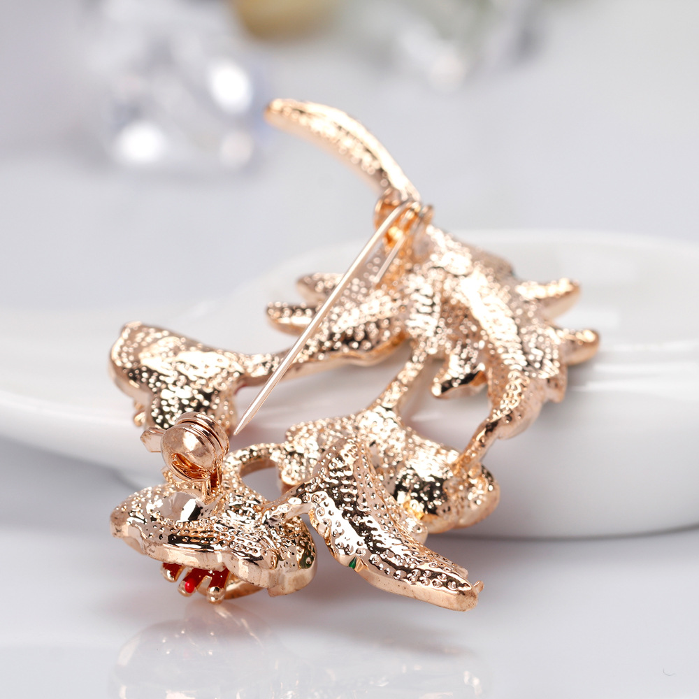 Emaliowana broszka z czerwonym – Women'S Accessories Uk recenzja i cena